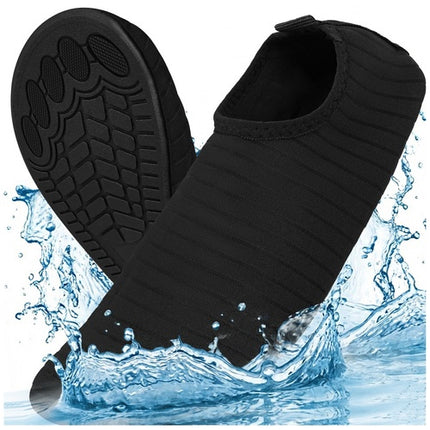 Black Non-Slip Quick-Dry Water Shoes, Size 45