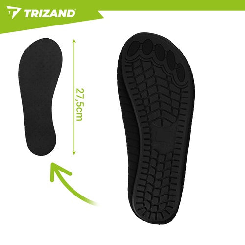 Black Non-Slip Quick-Dry Water Shoes, Size 45