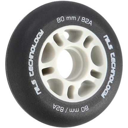 Black PU Skate Wheels 82A, 80x24mm, Set of 4