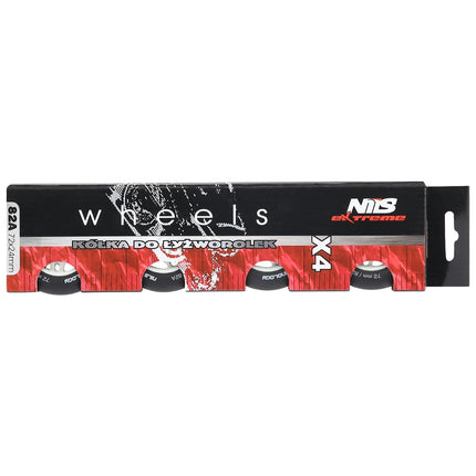 Black PU Wheels, 72x24mm, 82A, Set of 4