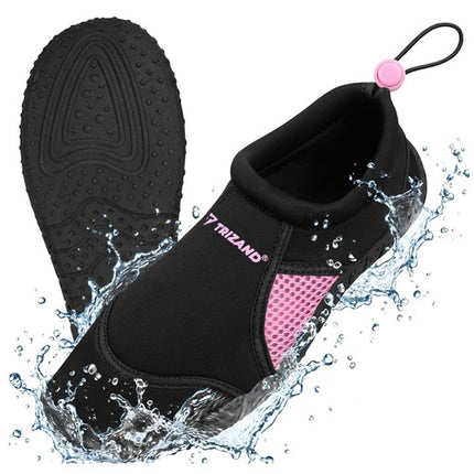 Black & Pink Water Shoes, Size 38, Non-Slip 5mm Sole
