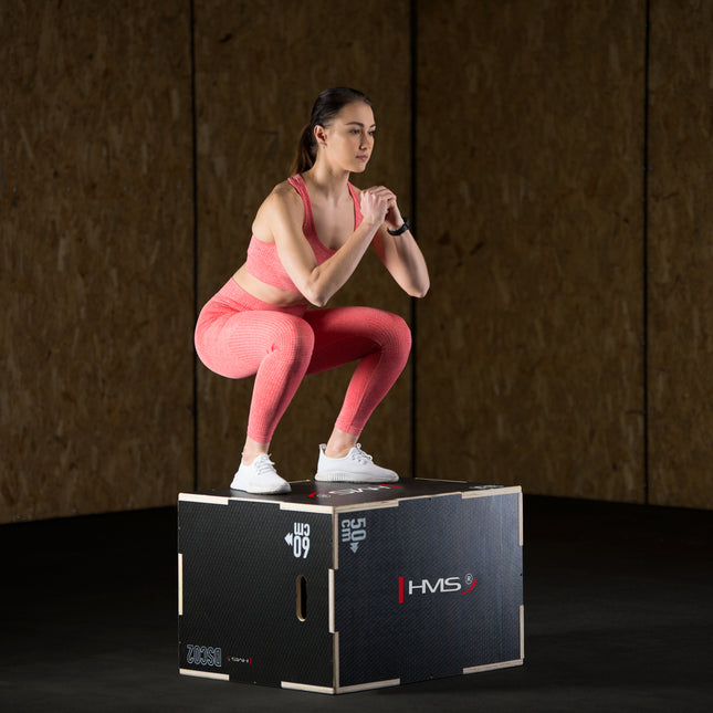 Black Plyometric Box for Chest Exercises