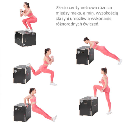 Black Plyometric Box for Chest Exercises