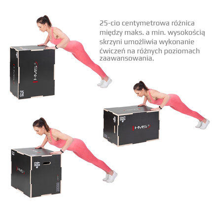 Black Plyometric Box for Chest Exercises