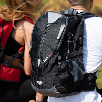 Black Quest Backpack, Durable and Spacious, Nils Camp