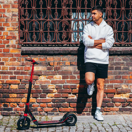 Black-Red Kick Scooter, Adjustable Height