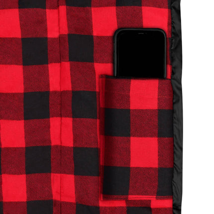 Black-Red Sleeping Bag, Compact, Lightweight