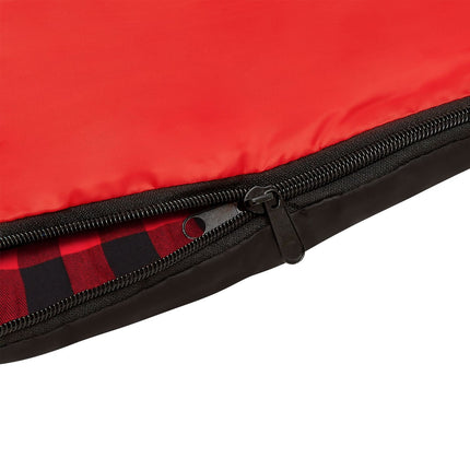 Black-Red Sleeping Bag, Compact, Lightweight