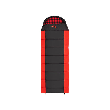 Black-Red Sleeping Bag, Compact, Lightweight