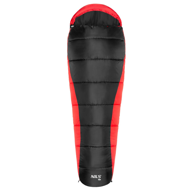 Black-Red Sleeping Bag, Lightweight, Compact
