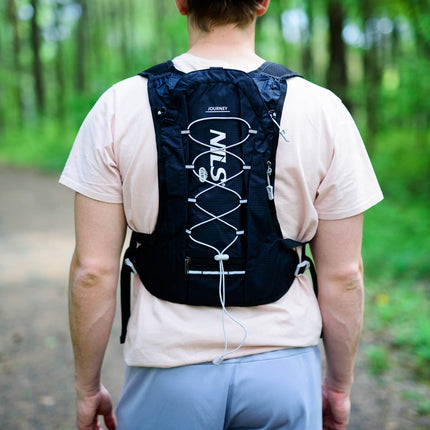 Black Running Backpack, Lightweight, Adjustable Straps