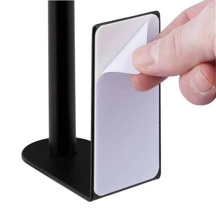 Black Self-Adhesive Toilet Roll Holder – 2 Roll Capacity