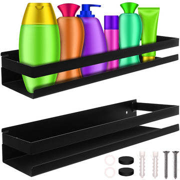 Black Stainless Steel Bathroom Shelf – 50cm, Easy Install
