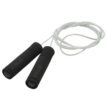 Black Steel Wire Jump Rope, Adjustable Length