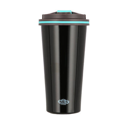 Black Thermal Cup, 18 oz, Insulated Stainless Steel