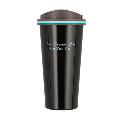 Black Thermal Cup, 18 oz, Insulated Stainless Steel