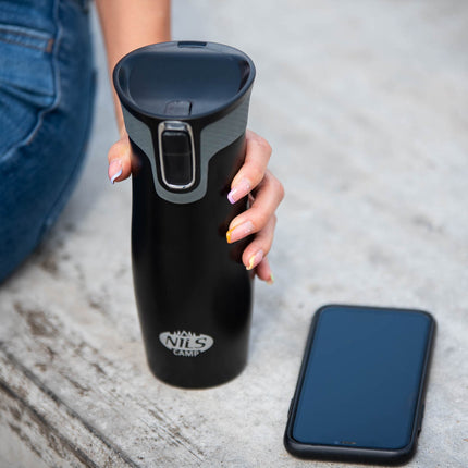 Black Thermal Cup, 300ml, Double-Walled