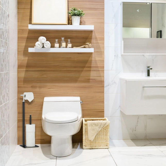 Zwarte toiletrolhouder