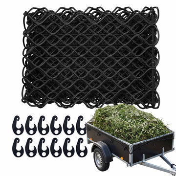 Black Trailer Net, 1.5 x 2.7 m, Durable PP Plastic