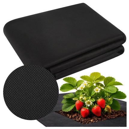 Black UV-Stabilized Weed Control Mat 1.6x20m 50g/m²