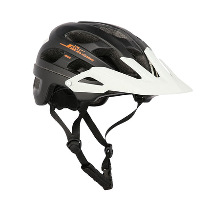 Black-White Size L Helmet, 55-61 cm