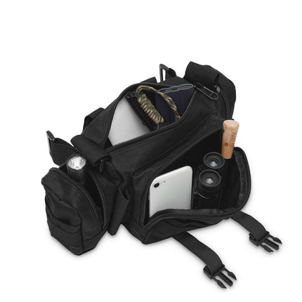 Black XL Hip Bag – Large Capacity, Durable Material