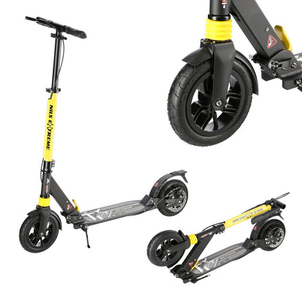 Black-Yellow Folding Scooter, Lightweight, Adjustable