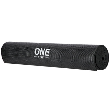 Black Yoga Mat, Non-Slip, 6mm Thickness