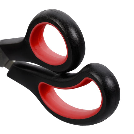 Black and red pizza cutter with lifting device