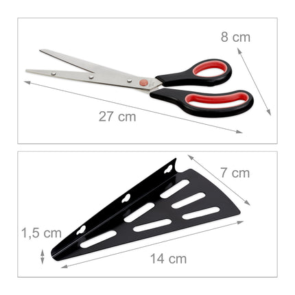 Black and red pizza cutter with lifting device