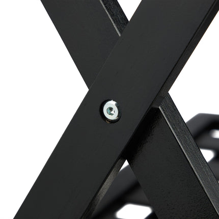 Black bamboo suitcase rack