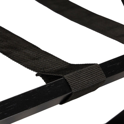 Black bamboo suitcase rack