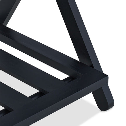 Black bamboo suitcase rack
