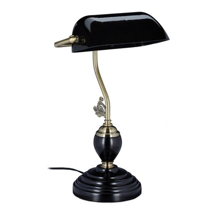 Black banker lamp