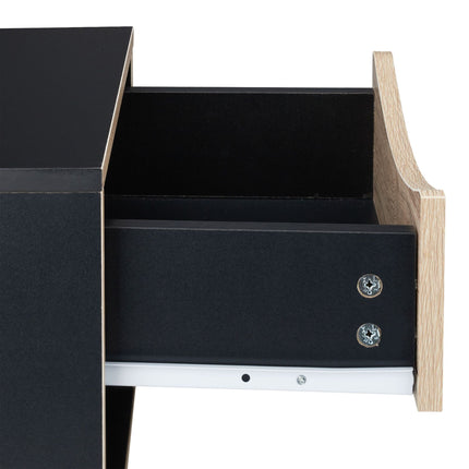 Black bedside table
