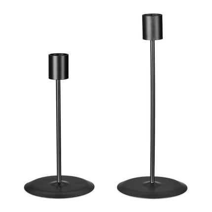 Black candle holder, set of 2