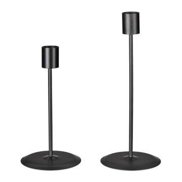 Black candle holder, set of 2
