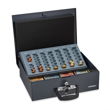 Black cash box with 2 keys