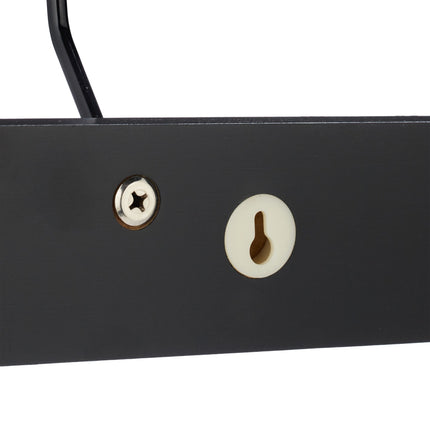 Black coat hanger with 5 hooks