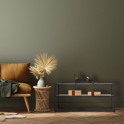 Black coffee table with glass top