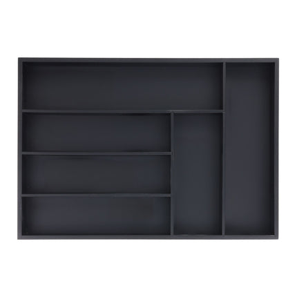 Black cutlery tray 6 compartments