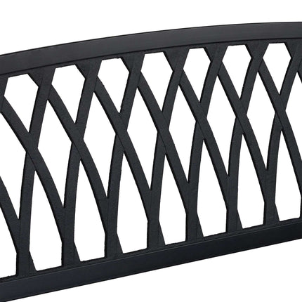 Black garden bench