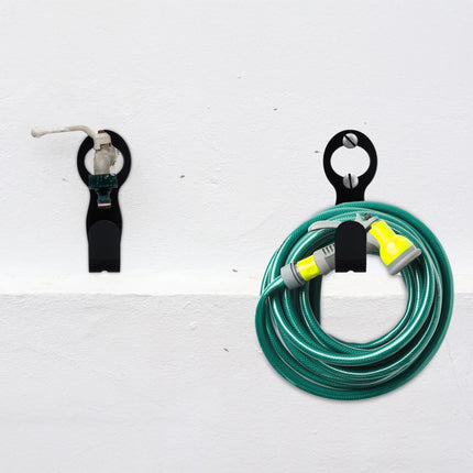 Black hose holder set of 2