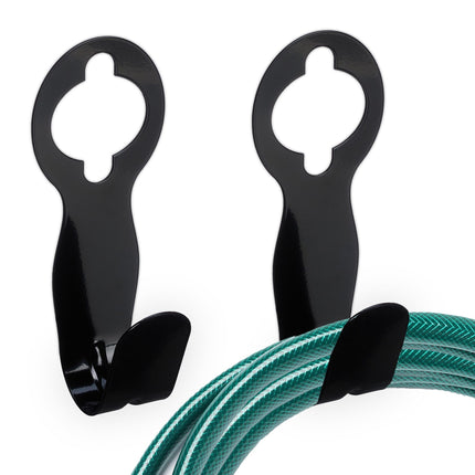 Black hose holder set of 2