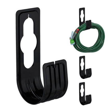 Black hose holder set of 4