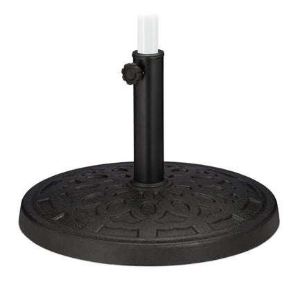Black parasol stand
