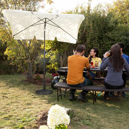 Black parasol stand