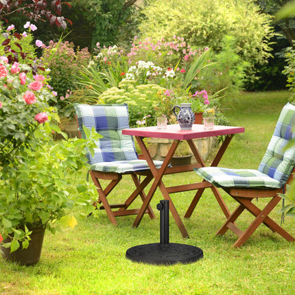 Black parasol stand