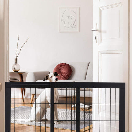 Black retractable security gate