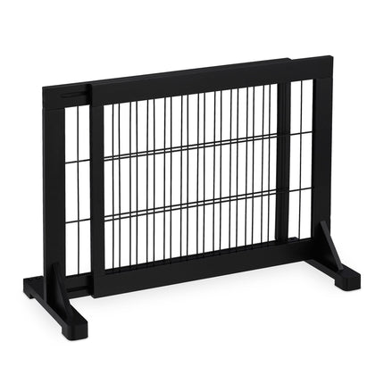 Black retractable security gate